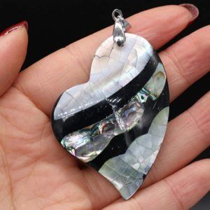 Natural Shell Pendant  Jewelry Necklace Abalone Mother of Pearl